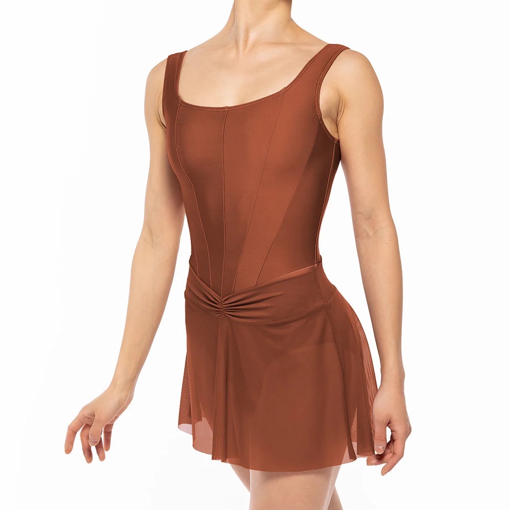 Eleve ‘Diana’ leotard w/ matching amora skirt in spice size small adult